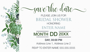 Picture of Save The Date 6  - Horizontal - Business Card Magnet