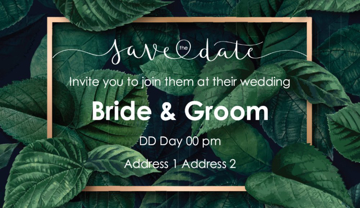 Picture of Save The Date 9  - Horizontal - Business Card Magnet