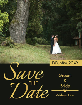Picture of Save The Date 2  - Vertical - Postcard Magnet