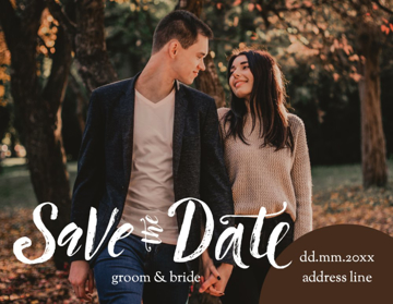 Picture of Save The Date 4  - Horizontal - Postcard Magnet
