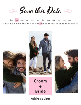 Picture of Save The Date 5  - Vertical - Postcard Magnet