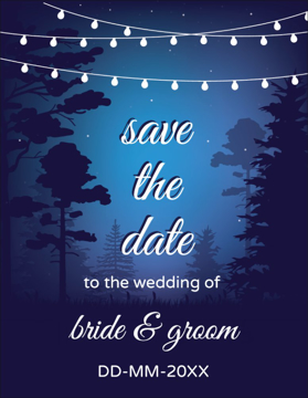 Picture of Save The Date 6  - Vertical - Postcard Magnet