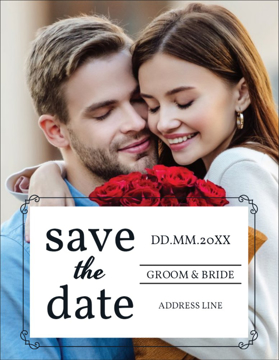 Picture of Save The Date 9  - Vertical - Postcard Magnet